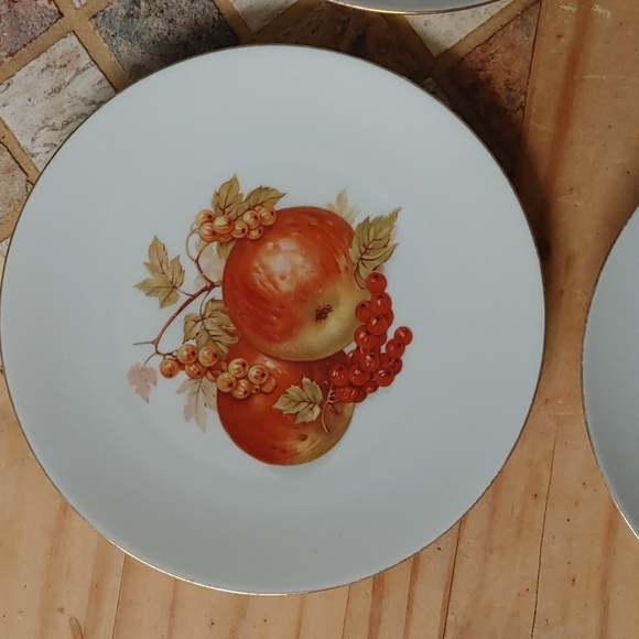 Set Of 6 Bareuther Waldsassen Bavaria Germany Fruit Nuts Salad Plates. - Picture 7 of 8